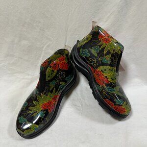Sloggers Lovely Short Waterproof Rain Boots -  Mid Summer Black